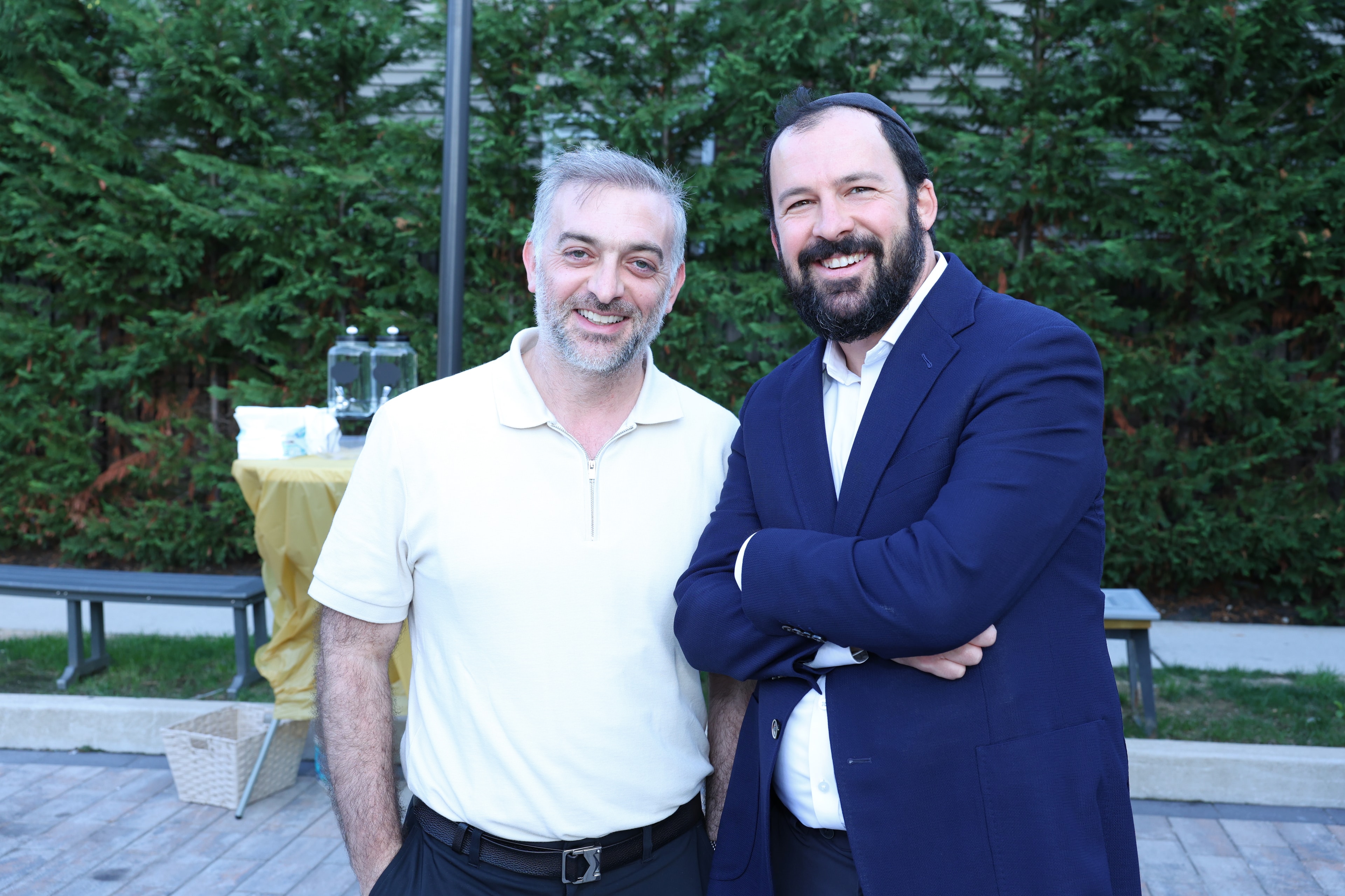 Aaron Gorin with guests at the 2026 Arizal Siyum & BBQ Dinner